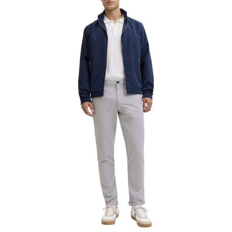 Pantalon chino Marco Fury en coton gris clair uni avec une coupe slim - Image 7