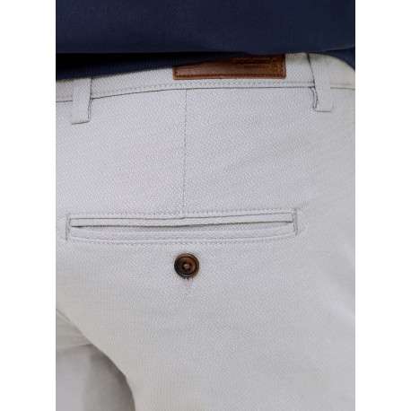 Pantalon chino Marco Fury en coton gris clair uni avec une coupe slim - Image 8