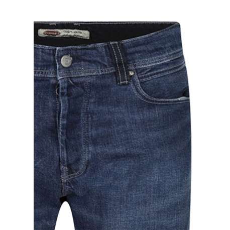 Jean Rope Reg en coton bleu foncé uni avec une coupe droite - Image 3
