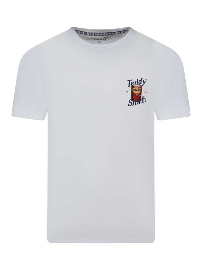 T-shirt en coton blanc uni...