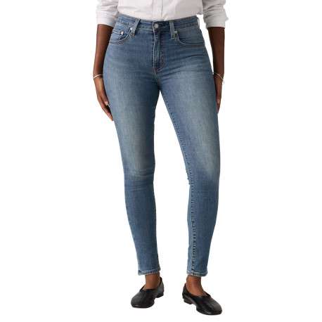 Jean 721 coupe kinny en coton mélangé bleu pourvu de coutures contrastées - Image 3