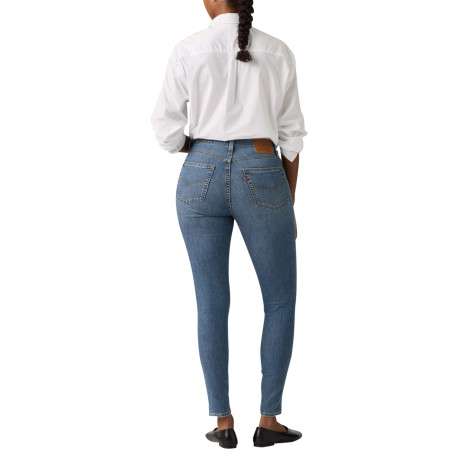 Jean 721 coupe kinny en coton mélangé bleu pourvu de coutures contrastées - Image 4