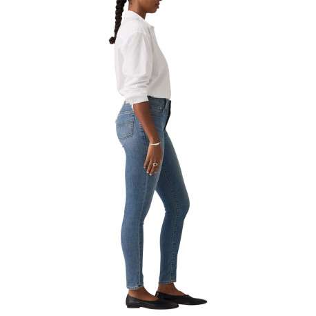 Jean 721 coupe kinny en coton mélangé bleu pourvu de coutures contrastées - Image 5