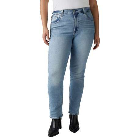Jean 724 coupe droite en coton mélangé bleu pourvu de poches plaquées - Image 3