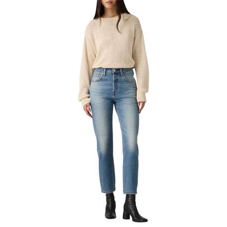 Jean 501® coupe droite en coton mélangé bleu pourvu de poches plaquées - Image 3