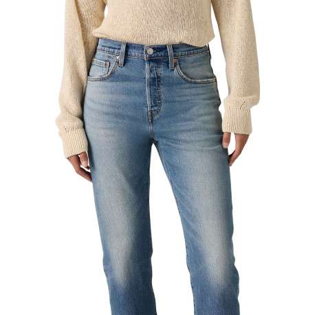 Jean 501® coupe droite en coton mélangé bleu pourvu de poches plaquées - Image 6