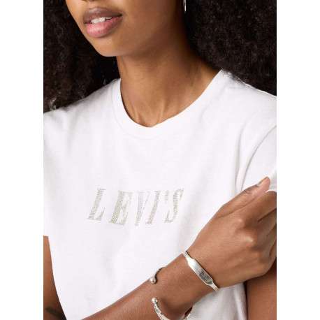 T-shirt en coton blanc à coupe ajustée pourvu de manches courtes - Image 5