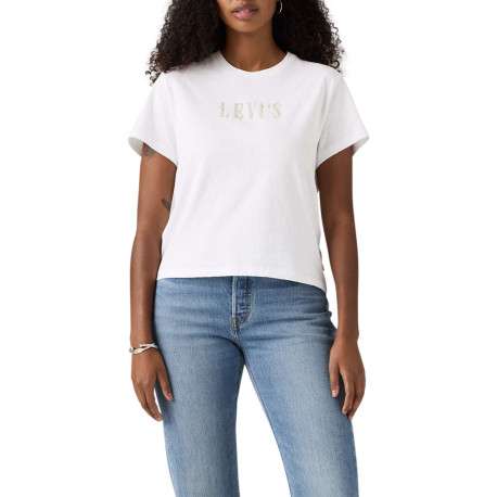 T-shirt en coton blanc à coupe ajustée pourvu de manches courtes - Image 6