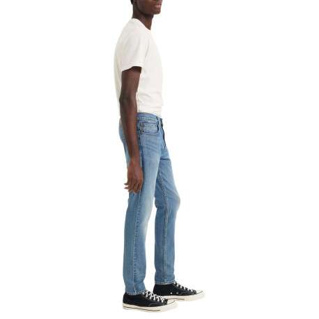 Jean 512® en coton mélangé bleu à coupe slim pourvu de coutures contrastées - Image 4