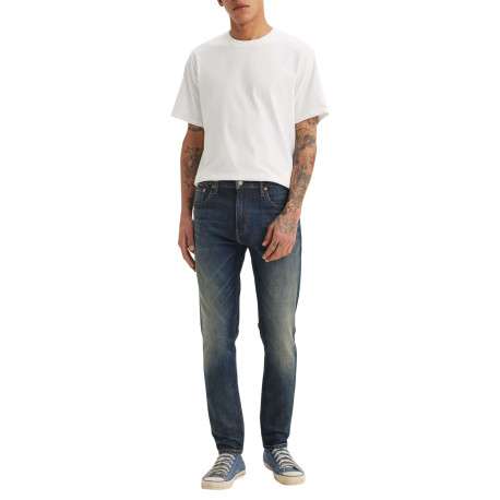 Jean 512® en coton mélangé marine à coupe slim pourvu de coutures contrastées - Image 3