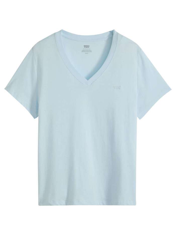 T-shirt en coton ciel uni à...