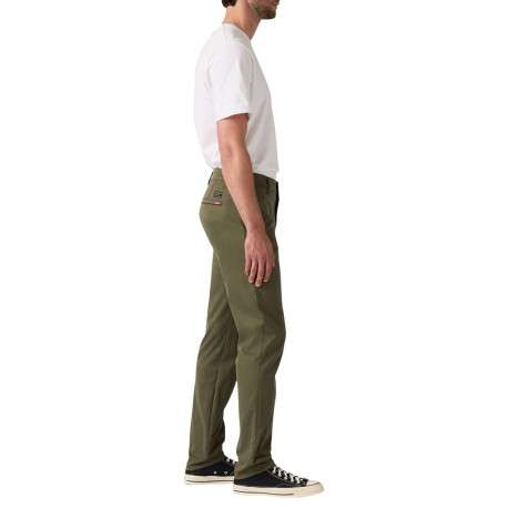 Pantalon chino kaki à coupe slim pourvu du patch de la marque - Image 5