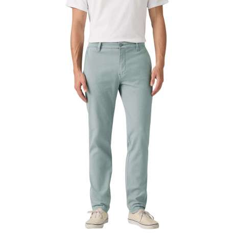 Pantalon chino en coton bleu clair pourvu du patch de la marque - Image 3