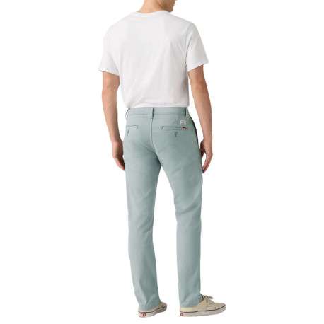 Pantalon chino en coton bleu clair pourvu du patch de la marque - Image 4