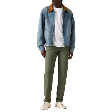 Pantalon chino kaki à coupe slim pourvu du patch de la marque - Image 6