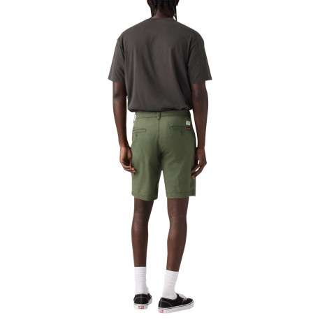 Short chino kaki à coupe droite pourvu du patch de la marque - Image 4