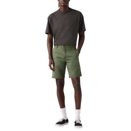 Short chino kaki à coupe droite pourvu du patch de la marque - Image 6