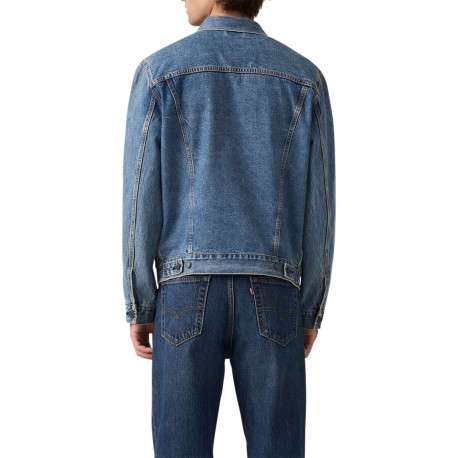 Veste en coton bleu à coupe ajustée pourvu d'un col à revers - Image 4
