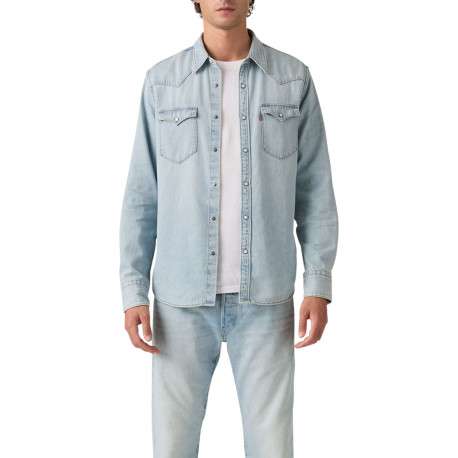 Chemise en coton stone à coupe droite pourvue d'un col à revers - Image 3
