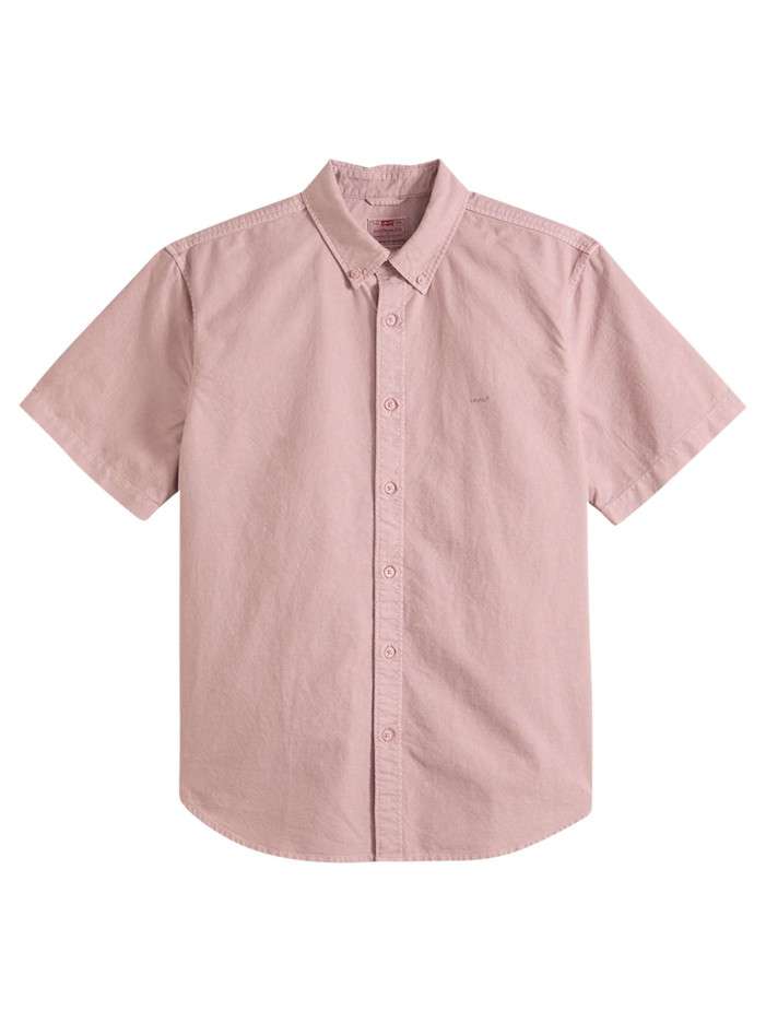 Chemise en coton rose à...