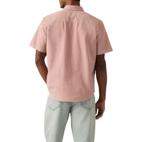 Chemise en coton rose à coupe droite pourvue d'un col boutonné - Image 4