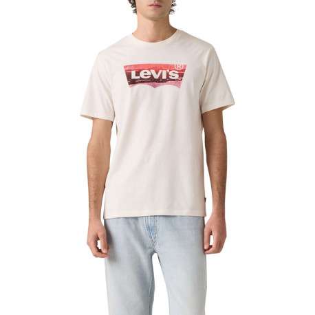 T-shirt en coton blanc imprimé à coupe droite pourvu d'un col rond - Image 4