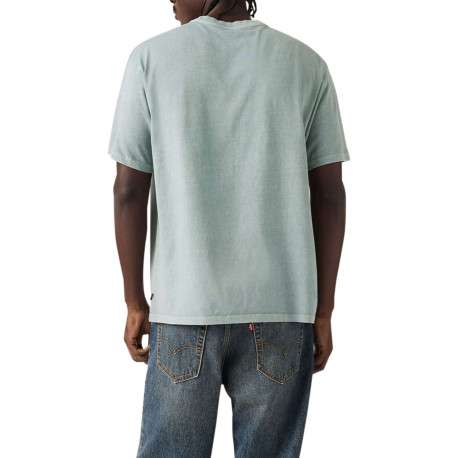 T-shirt en coton gris imprimé à coupe droite pourvu d'un col rond - Image 4