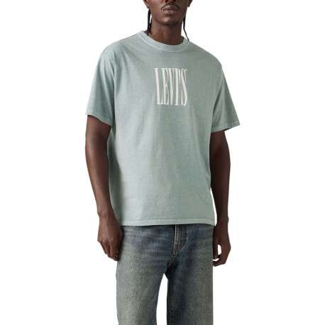 T-shirt en coton gris imprimé à coupe droite pourvu d'un col rond - Image 6