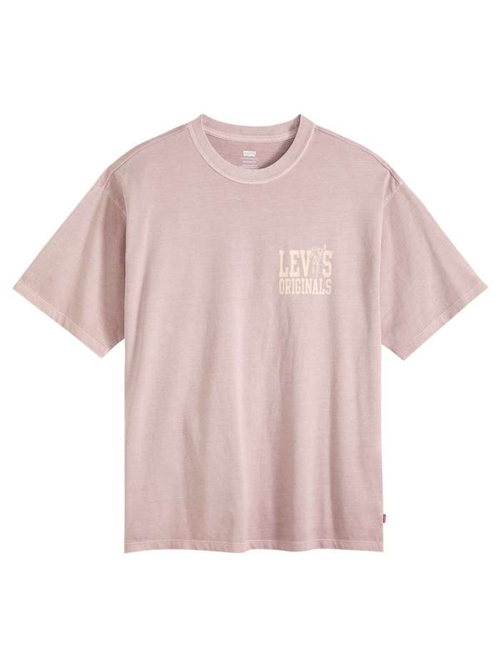 T-shirt en coton rose à...