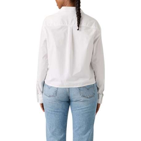 Chemise en coton blanche à coupe ajustée pourvue d'un col à revers - Image 4