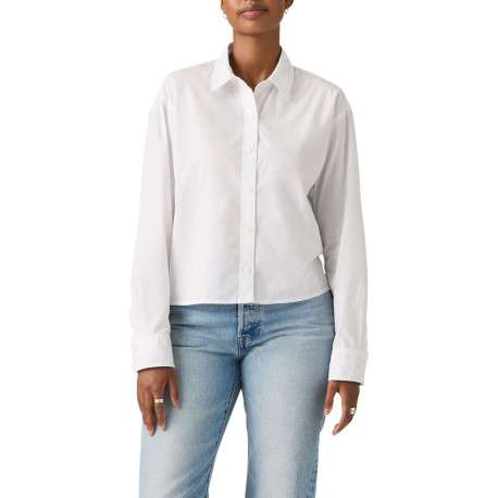 Chemise en coton blanche à coupe ajustée pourvue d'un col à revers - Image 6