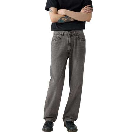 Jean 565 en coton anthracite à coupe droite pourvu de multiples poches - Image 3
