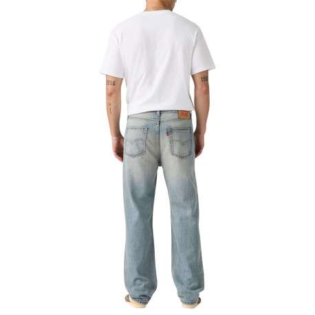 Jean 565 en coton bleu à coupe droite pourvu de multiples poches - Image 4