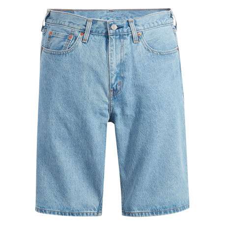 Bermuda 469 en coton bleu à coupe droite pourvu de multiples poches