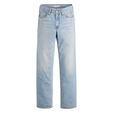 Jean 94 en coton mélangé bleu à coupe droite pourvu de multiples poches