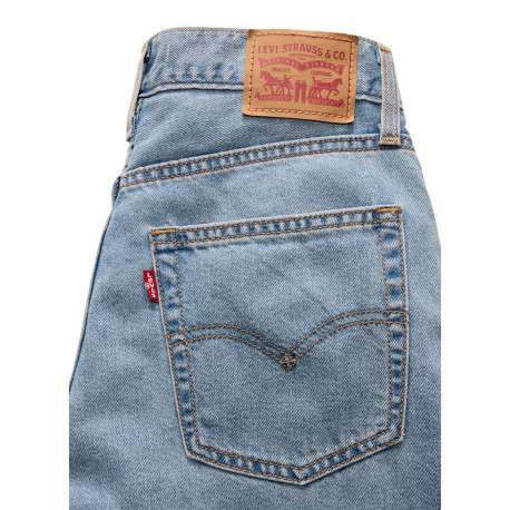 Jean 94 en coton mélangé bleu à coupe droite pourvu de multiples poches - Image 2