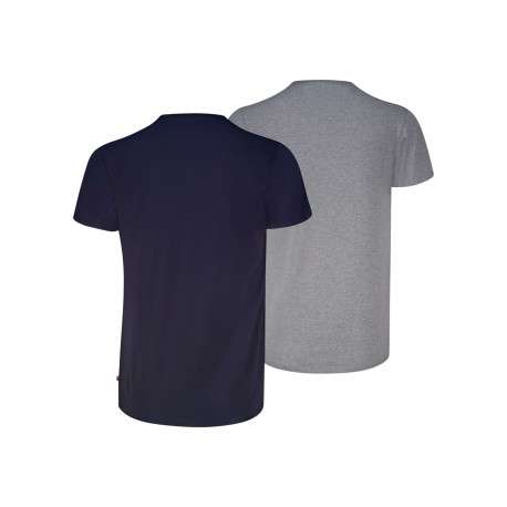 Lot de 2 t-shirts en coton multicolores à coupe droite et cols ronds - Image 2
