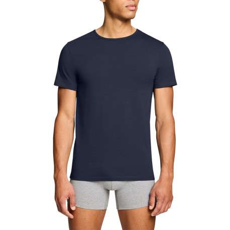 Lot de 2 t-shirts en coton multicolores à coupe droite et cols ronds - Image 3