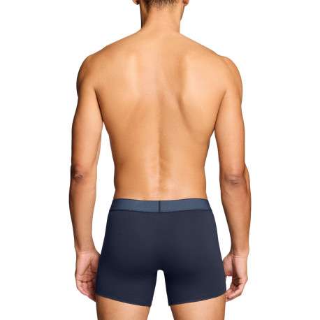 Lot de 2 boxers en coton marine pourvus de ceintures élastiquées - Image 4