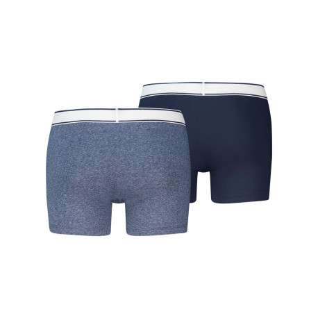 Lot de 2 boxers en coton bleus pourvus de ceintures élastiquées - Image 2