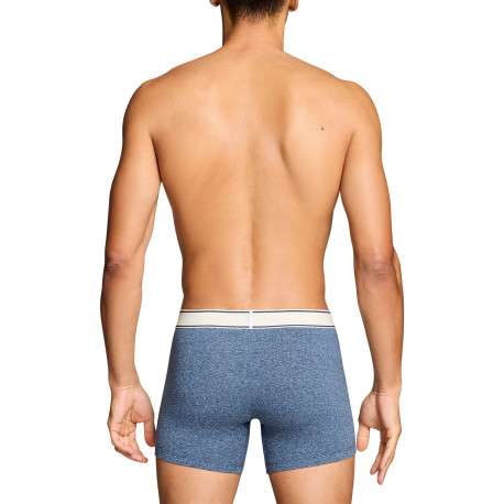 Lot de 2 boxers en coton bleus pourvus de ceintures élastiquées - Image 4