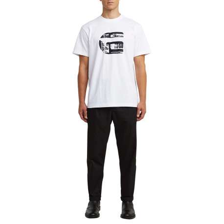 Pantalon chino noir uni avec une coupe droite et 5 poches et 2 pinces - Image 5