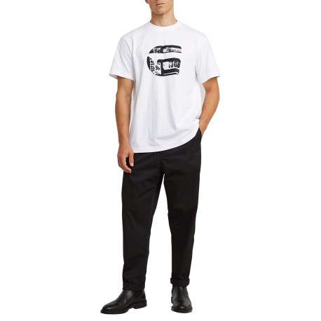 Pantalon chino noir uni avec une coupe droite et 5 poches et 2 pinces - Image 6