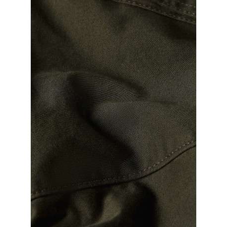 Pantalon cargo en coton biologique kaki uni avec une coupe droite - Image 2