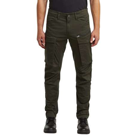 Pantalon cargo en coton biologique kaki uni avec une coupe droite - Image 3