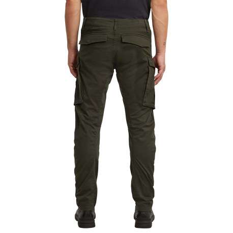 Pantalon cargo en coton biologique kaki uni avec une coupe droite - Image 4