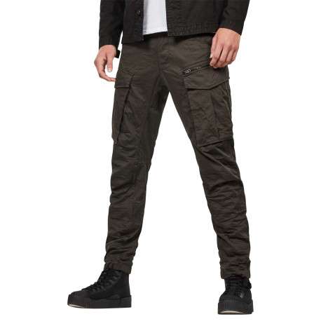 Pantalon cargo en coton biologique kaki uni avec une coupe droite - Image 5