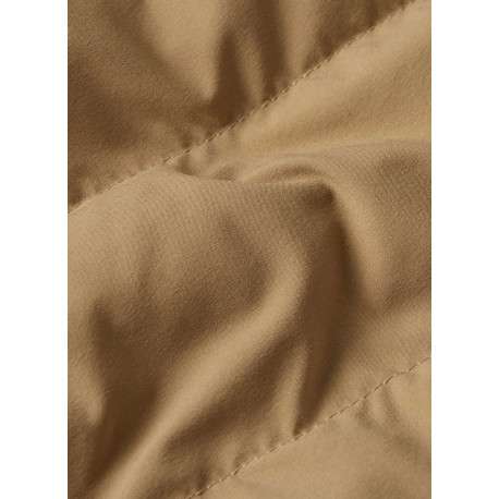 Doudoune sans manche beige unie avec une coupe droite et un col montant - Image 2