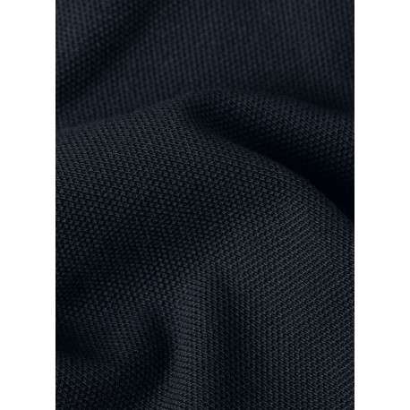 Polo en coton biologique marine uni avec une coupe droite et un col boutonné - Image 2