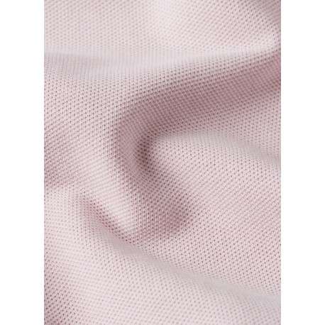 Polo en coton biologique rose uni avec une coupe droite et un col boutonné - Image 2